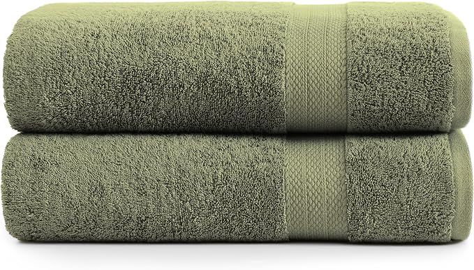 LANE LINEN 100% Ring Spun Cotton Luxury Bath Sheet 2 Pcs by LaneLinen
