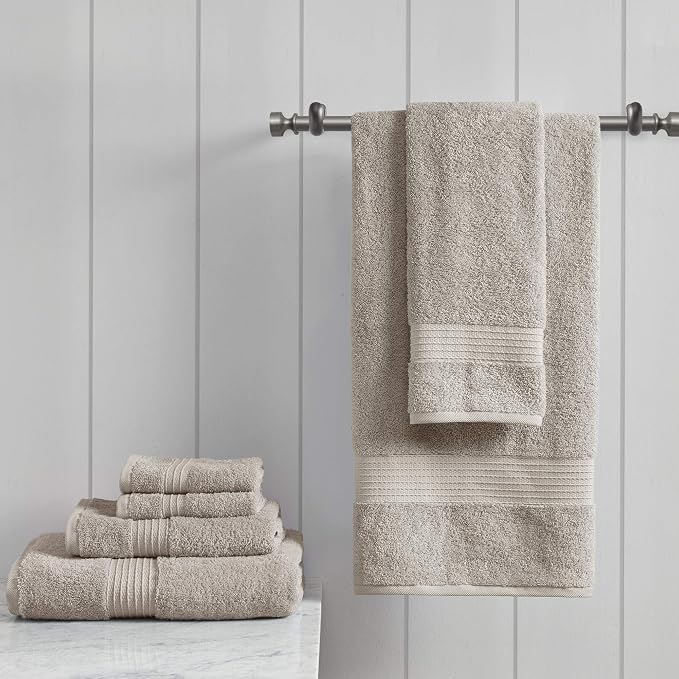 Madison Park Organic 100% Cotton Bathroom Towel Set, Hotel & Spa Quality Highly by MADISONPARK
