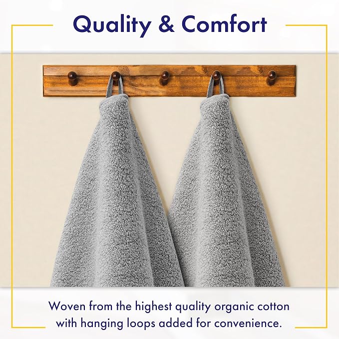 Alusa Home 100% Organic Zero-Twist Cotton Towels - Image 4