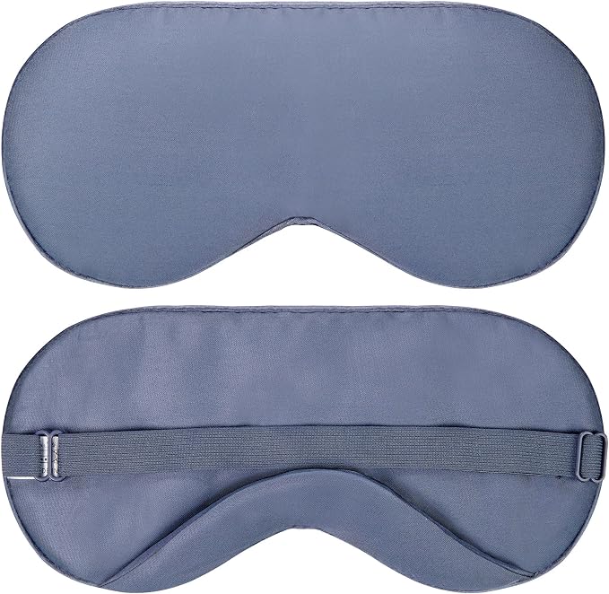 Sleep Mask - Navy Gray, 100% Viscose Derived from Bamboo - Lightweight Eye Mask by VeganSilk