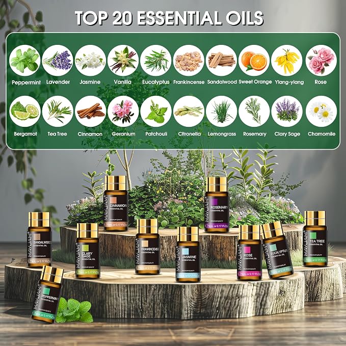 MAYJAM Tea Tree 20 Pcs Pure Essential Oil Gift Set, - Image 2