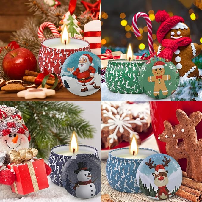 Christmas Candles Gifts for Women, 4 Pack Scented Candles Set, 120 Hour Long - Image 5