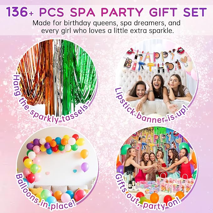 159Pcs Spa Party Supplies Set–12 Complete Spa Kits - Image 7