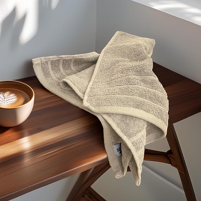 Tens Towels Pack of 6 Hand Towels, 100% Cotton, Lighter Weight, Quick to Dry - Image 7
