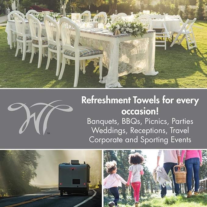 White Towel Services 8" x 8" inch Moist Cotton Towel Individually Wrapped - Image 7