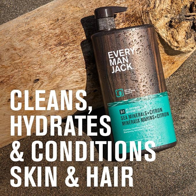 Every Man Jack Sea Minerals + Citron Hydrating Mens 3-in-1 All Over Wash - Image 2