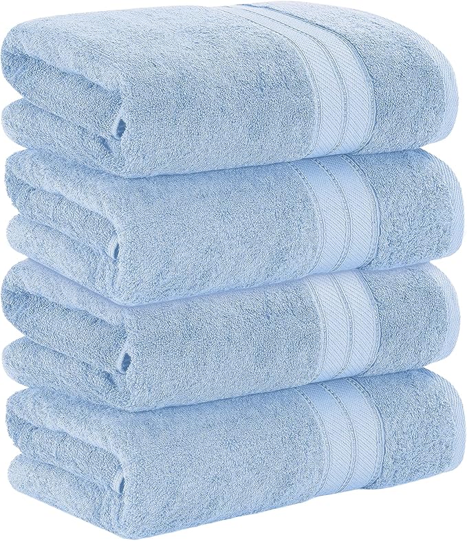 Modern Threads 4-Pack SpunLoft Bath Sheet White 35x68 - Image 3