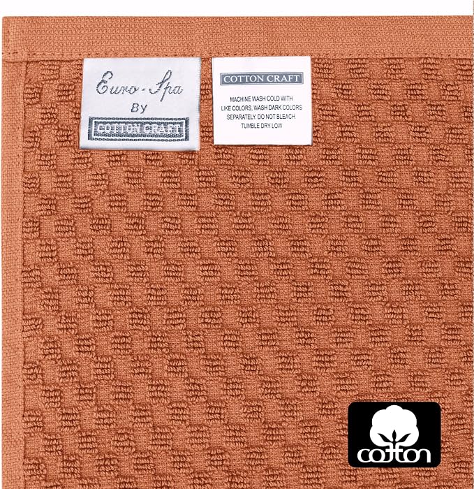 COTTON CRAFT Waffle Bath Towel - Image 7