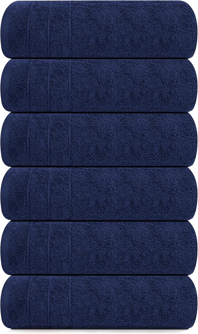 Tens Towels Pack of 6 Hand Towels, 100% Cotton, Lighter Weight, Quick to Dry - Image 8