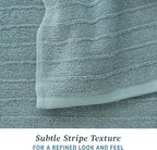 Welhome James 100% Cotton Textured Stripe Towels - Image 5