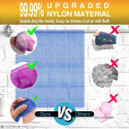 UJFQBH 6 Pieces African Net Sponge Long Bath Sponge Exfoliating Shower Body - Image 2