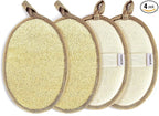 YIQINGJIE Natural Loofah Sponge Exfoliating Body Scrubber, Made by YIQINGJIE
