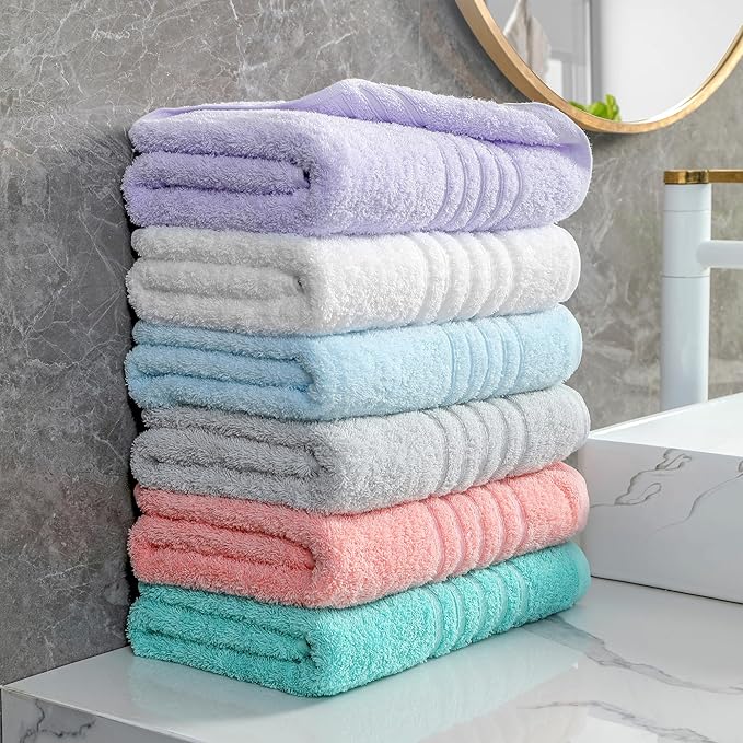 Aibaser Towels 6 Pack Bath Towel - Image 5
