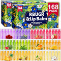 RBUGR 168 Pcs Lip Balm Bulk, 12 Flavored Lip Balm Pack by RBUGR