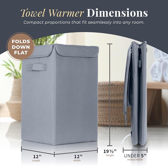 Zadro Foldable Towel Warmer, Folding Heat-Resistant Fabric, XLarge 35 Liter - Image 5