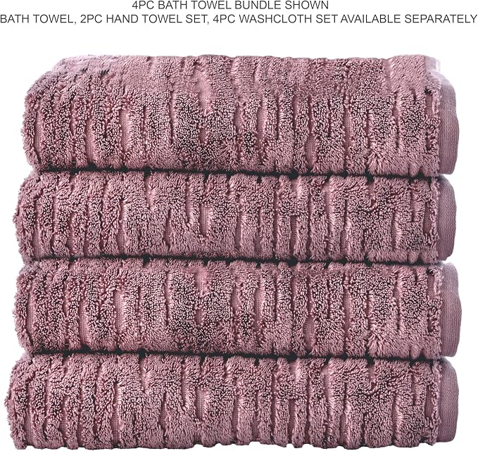 SKL Home CloudSoft Cotton Luxury 4 Pc Bath Towel Set - Image 7