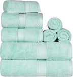 SUPERIOR Egyptian Cotton Pile 8 Piece Towel Set, Includes 2 Bath, 2 Hand by SUPERIOR