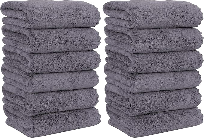 MOONQUEEN 12 Pack Premium Hand Towels by MOONQUEEN