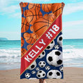 Personalized Beach Towel With Name, Custom Beach Towel with Text, Customized by JML