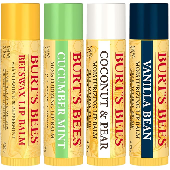 Burt's Bees 100% Natural Moisturizing Lip Balm, Cucumber Mint, Coconut & Pear - Image 9