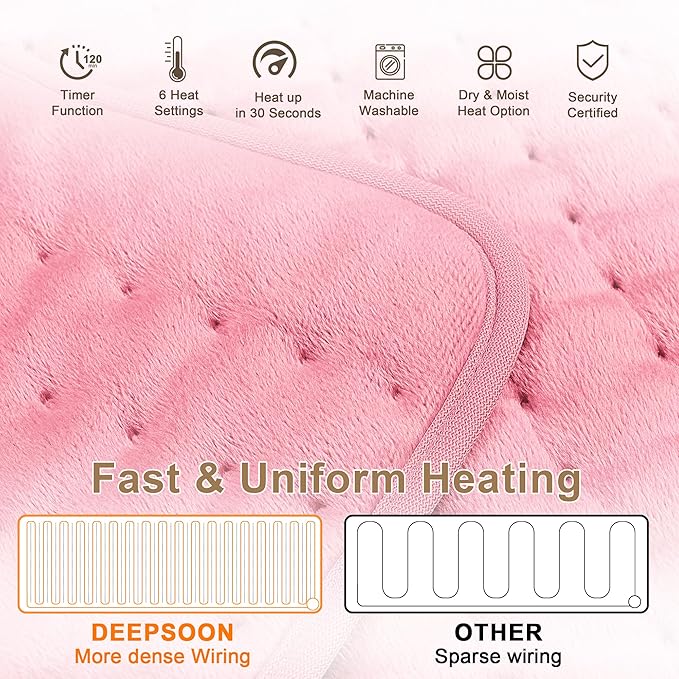 Deepsoon Heating Pad, Electric Heating Pads - Image 5
