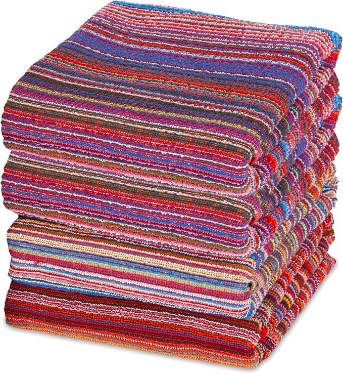BolBom*S Bath Towel Set 4 Pack, 30 x 60 Inches Large 100% Cotton Stripe Bath - Image 7