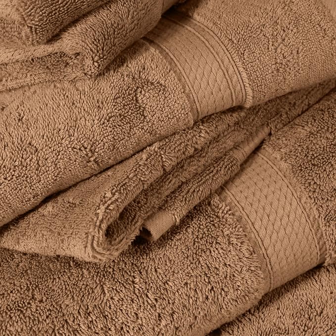 SUPERIOR Egyptian Cotton Pile 6 Piece Towel Set, Includes 2 Bath, 2 Hand - Image 8