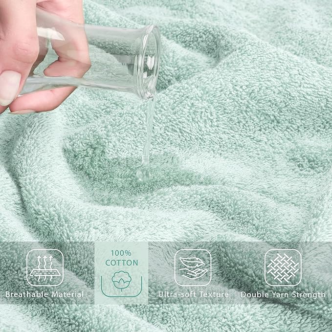 Cotton Paradise 100% Cotton 40x80 Oversized Bath Sheet, Extra Large Turkish - Image 4