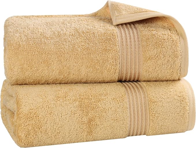 Superior Egyptian Cotton 2-Piece Bath Sheet Towel Set, Oversized Body Towels by SUPERIOR