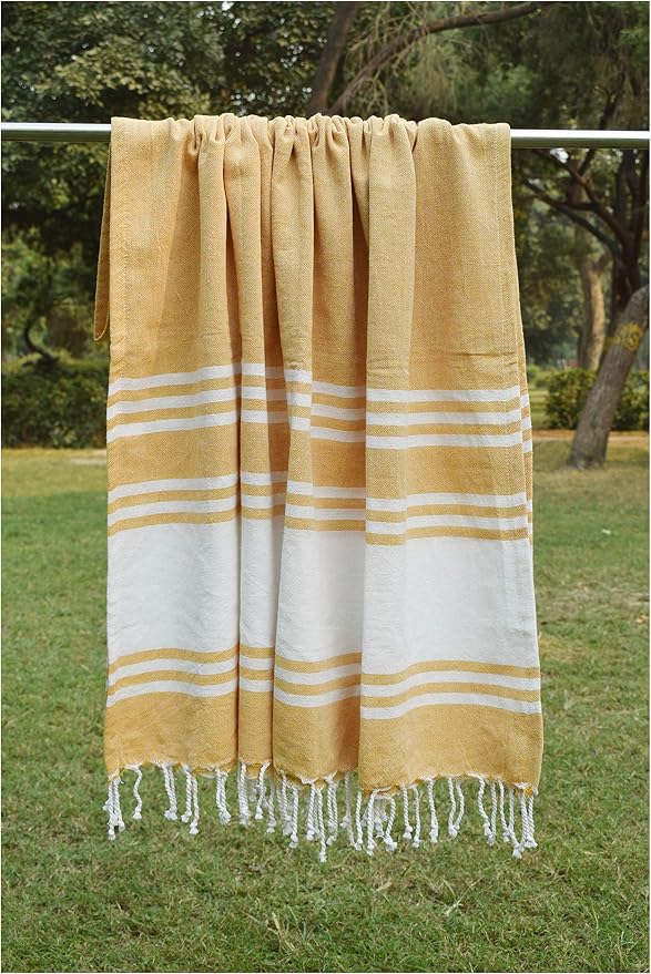 Goroly Home Cotton Turkish Peshtemal Beach Towel, Extra Large, Thin Quick Dry - Image 3