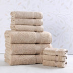 Superior Egyptian Cotton 9-Piece Towel Set, Guest Bath Decor Essentials by SUPERIOR