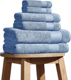 BIOWEAVES 100% Organic Cotton 700 GSM Plush 6-Piece Towel Set GOTS Certified by BIOWEAVES