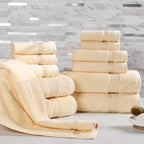Superior Egyptian Cotton 12-Piece Towel Set, Guest Bath Decor Essentials by SUPERIOR