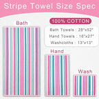 Pink Soft Towel Set, 1 Bath 28"x52", 1 Hand 16"x27", 1 Wash Cloth 13"x13 - Image 4