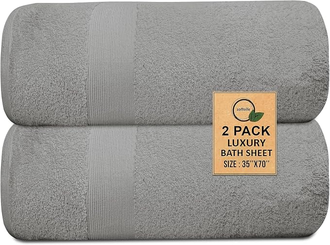 Softolle 100% Cotton Luxury Bath Sheets - Image 2