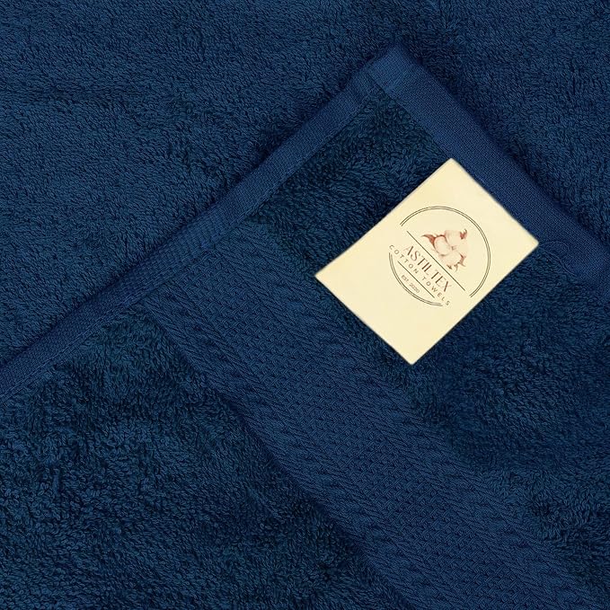 Large Bath Towels Pack of 6 – 24" x 50", 100% Cotton Terry – Soft, Quick-Dry & - Image 6