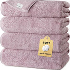 SEMAXE 4 Piece Purple Bath Towel Set by SEMAXE