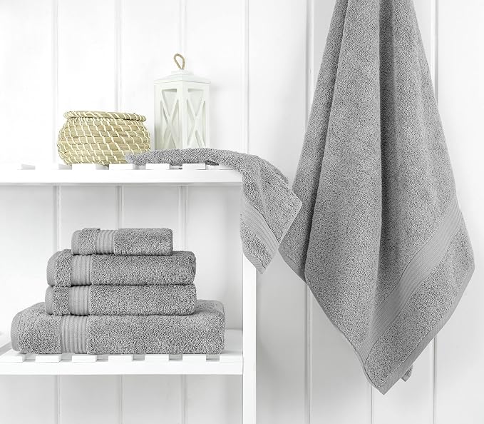 Cotton Paradise 6 Piece Towel Set 100% Cotton Soft Absorbent Turkish Towels - Image 2