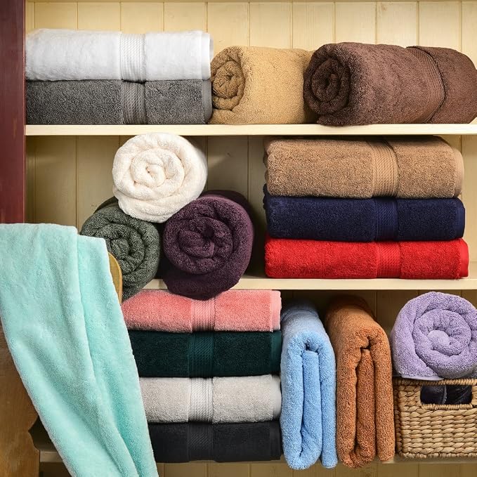 Superior Egyptian Cotton Pile Face Towel/Washcloth Set of 6, Ultra Soft Luxury - Image 3