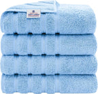 American Soft Linen Luxury 4 Piece Bath Towel Set, 600 GSM 100% Cotton Turkish by AmericanSoftLinen
