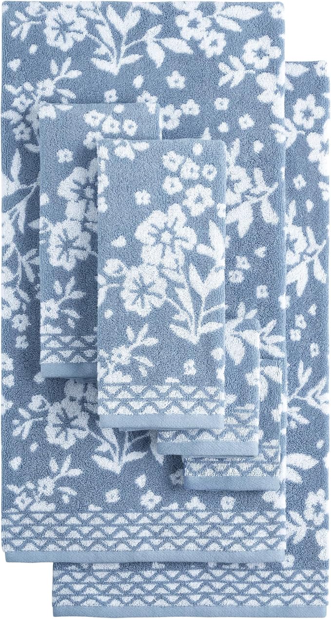 Lucky Brand Folk Floral 6 Piece Bath Towel Set - Image 5