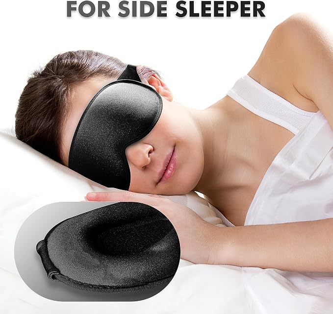 Sleep Eye Mask for Men Women, Sleeping Mask for Side Sleeper, Travel Blackout - Image 3