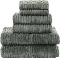 SKL Home CloudSoft 100% Cotton Luxury 6-Piece Towel Set, 600 GSM, Ultra Plush & by SKLHomebySaturdayKnightLtd