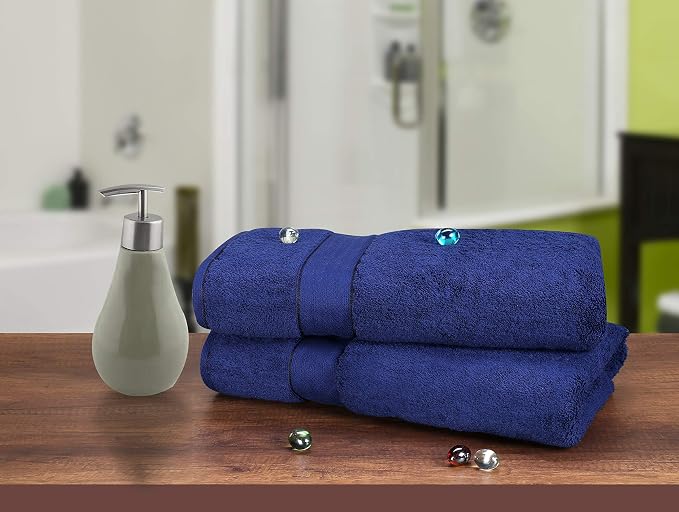 GLAMBURG 700 GSM Premium Cotton 2-Pack Oversized Extra Large Bath Sheet Set - Image 5