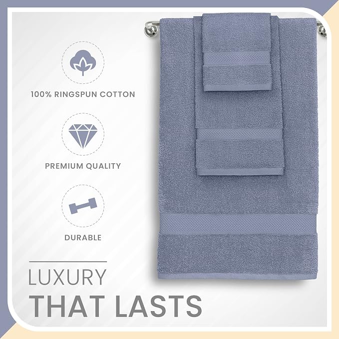 Martex 6-Piece 100% Ringspun Cotton Towel Set | Quick Dry | Super Absorbent & - Image 4