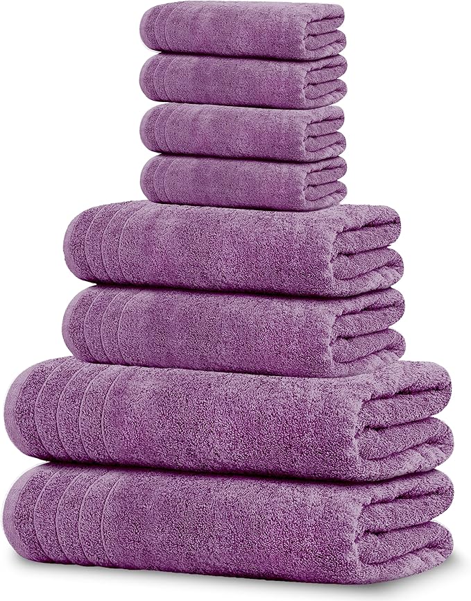 Tens Towels Pack of 8 Towels Set, 2 Extra Large Bath, 2 Hand, 4 Washcloths by TensTowels
