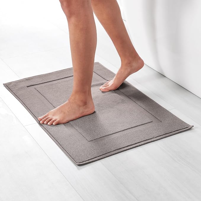 Amazon Basics Banded Bathroom Bath Rug Mat, Machine Washable, 100% Cotton - Image 2