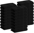 GREEN LIFESTYLE 24 Pack Black Pack Hand Towels 16 x 27 Premium Spa Quality by GreenLifeStyle