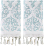 SKL Home Mirage Fringe 100% Turkish Cotton Hand Towel Set by SKLHomebySaturdayKnightLtd