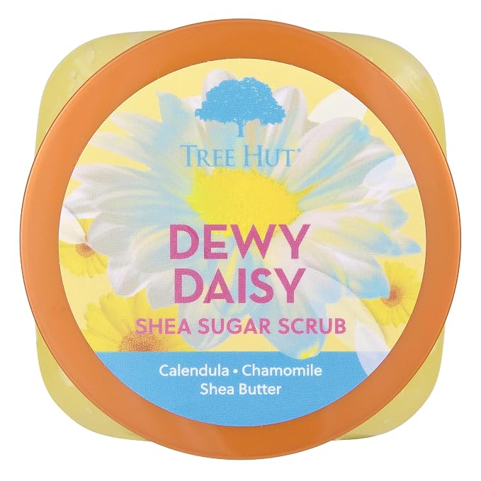 Tree Hut Dewy Daisy Shea Sugar Scrub, Exfoliating, Hydrating & Moisturizing - Image 2